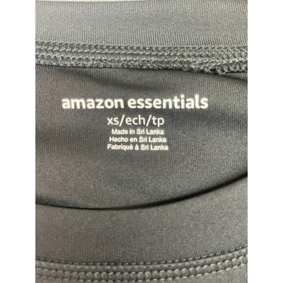 (3) Amzn Essentials XS Tops 2 Polo Shirts Orange & Gray And 1 Black Polyester - Picture 4 of 16